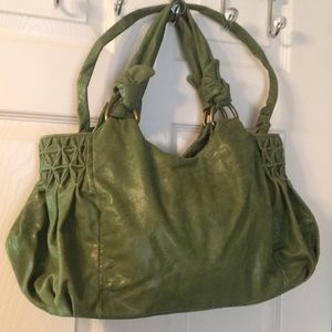 Green Elliott Lucca Leather Satchel